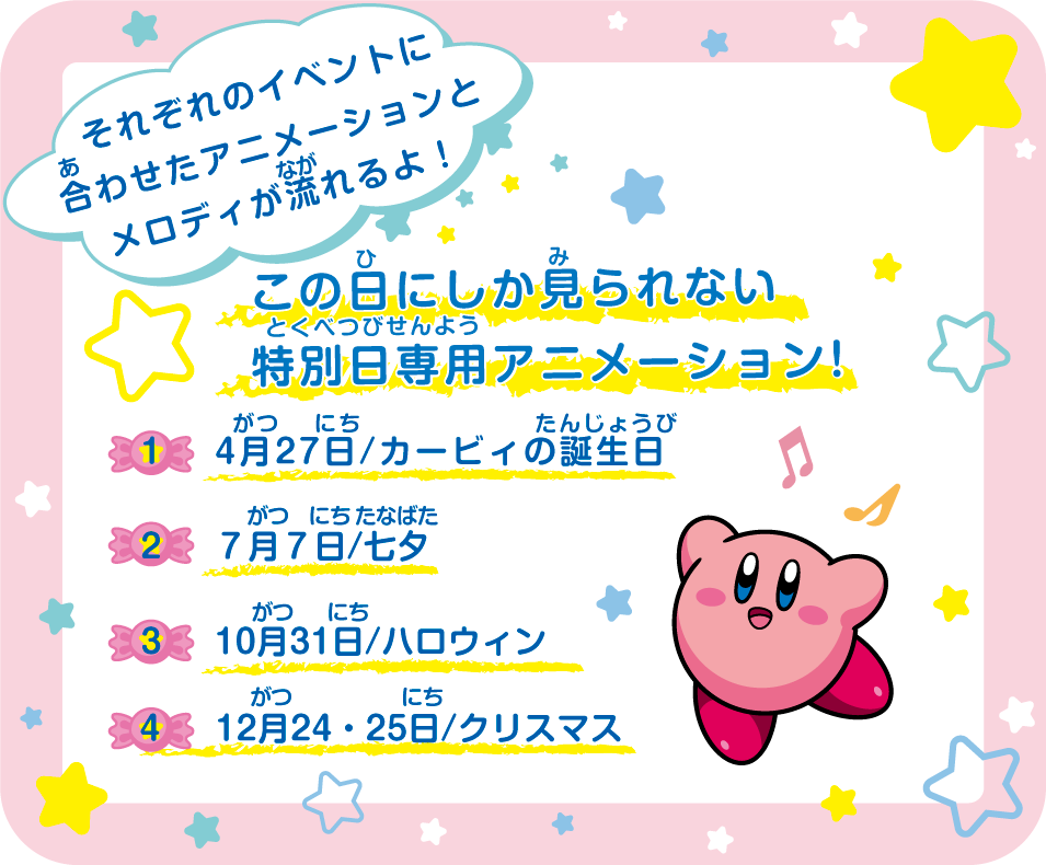 この日にしか見られない特別日専用アニメーション